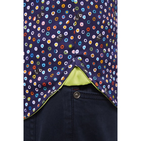 Luchiano Visconti SS23 Multicolor Circles Shirt, Large * men979 - Picture 3 of 5